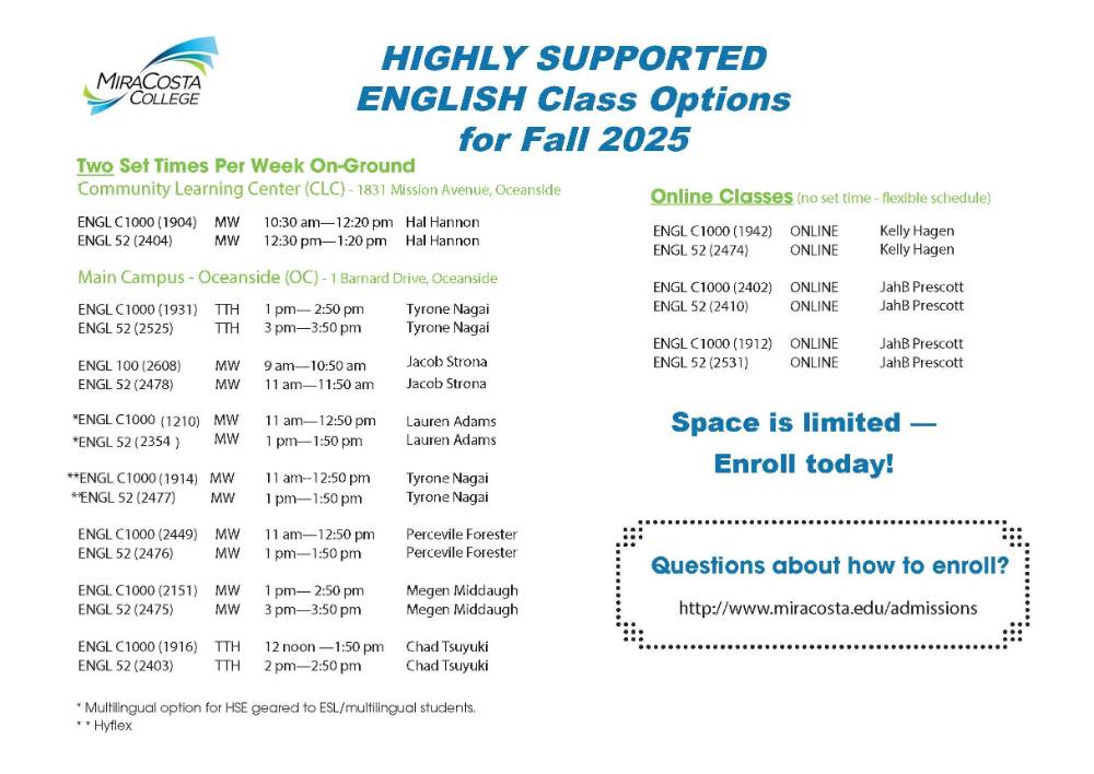 Schedule Fall 2023