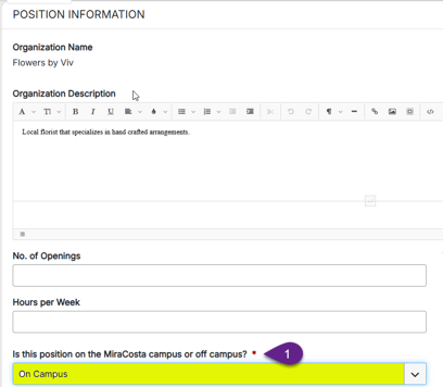 Student Worker Position Details